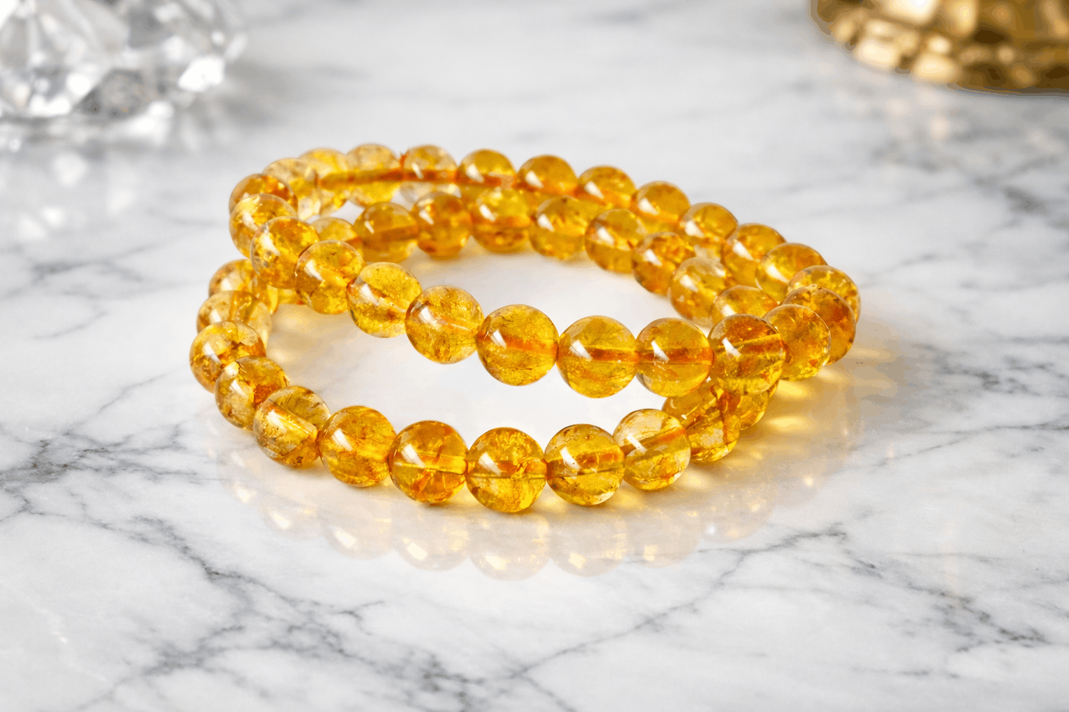 Yellow Citrine Bracelet - For Good Health and Fortune